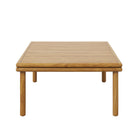 Modway Wren Outdoor Patio Teak Wood Coffee Table - Natural-Plastic Floor Glides