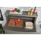 Suncast Patio Storage and Prep Station - Stoney-Includes utensil hooks and 1 bottle opener.