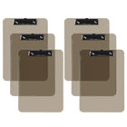 Davis Group Plastic Clipboards - Letter Size - 9" W x 12" H - Smoke - 6 Pack-Clipboards are made of tough, durable injection molded plastic and feature smooth edges