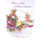 Mill Brook Studio 5-3/8" x 7-3/4" French Anniversary Greeting Cards/Envelopes - Basket - 18 Pack-Premium quality greeting cards