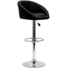 Modway Marshmallow Bar Stool - Black-Leatherette upholstery
