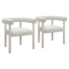 Zuo Sunbath Dining Chair - White - Set of 2-Assembly not required
