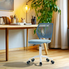 Chaise de Bureau Pivotante en Tissu Bleu Homy Casa-Hauteur Ajustable : Facilement personnalisable pour une position assise optimale et confortable