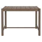 Modway Eleni Rectangle 56" Outdoor Teak Wood Rectangular Bar Table - Weathered Grey Teak-Simple Assembly