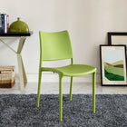 Modway Hipster Dining Side Chair - Green-Sturdy polypropylene plastic