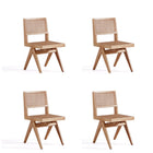 Manhattan Comfort Hamlet 17.64" Industry Chic Dining Chair - Nature - Set of 4-Modern - Industry Chic Cane Dining Chair Perfect for Dining Room Use. Set of 4
