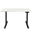 Ezywork Dual Motor Electric Height Adjustable Standing Desk - 48" x 24" - Black Frame / White Table Top-Whole piece table top 48" x 24" (120cm x 60cm) 