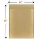 Vangoddy #0 Honeycomb Padded Self-Sealing Mailers - 6" W x 10" L - Brown - 200 Pack-Inner Dimension: 9"L x 5.5"W