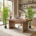 HOMCOM 5' Artificial Bamboo Tree in Pot - Green - 2 Pack-Colour: Green 