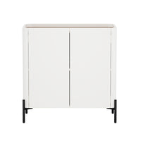Manhattan Comfort Abbey 31.5" Modern Accent Cabinet - Maple and Off White-Modern Accent Cabinet for Dining Room, Living Room, and Bedroom Usage