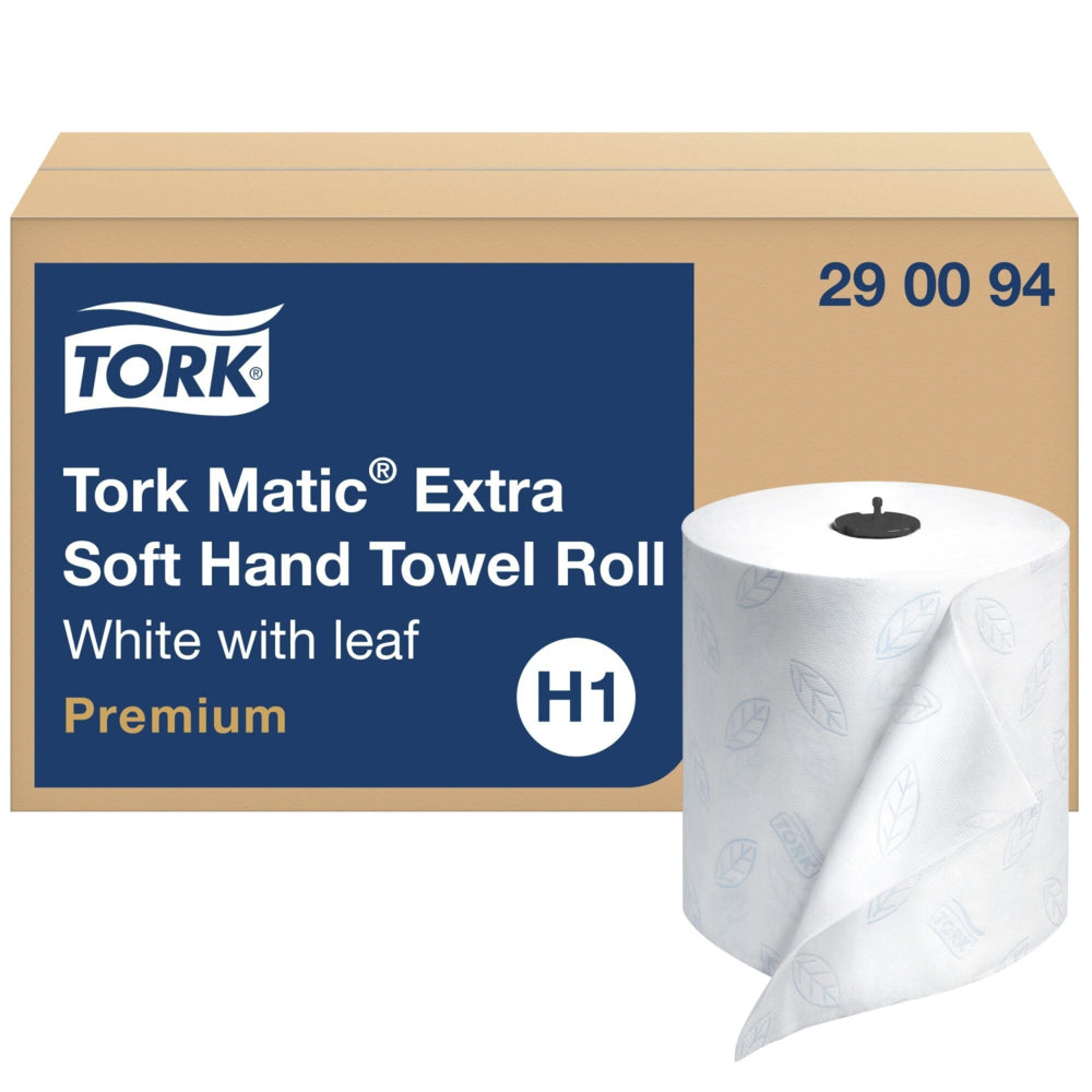 トシmsok Tork Matic Extra Soft Hand Towel Roll - 2-Ply - White with Blue