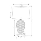 Monarch Specialties 26" H Transitional Table Lamp - White Ceramic / Ivory / Cream Shade-The single bulb 3-way rotary switch adjusts the light output with a single bulb wattage of up to 100W/120V (not included) helping to create the perfect ambiance when placed on a nightstand, side or end table
