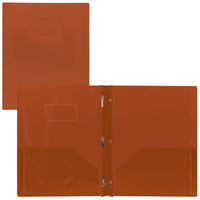 Staples Poly Report Cover - Orange-Letter size