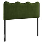 Modway Athena Stain-Resistant Performance Velvet Full Size Headboard - Moss Green-Stain-Resistant Performance Velvet
