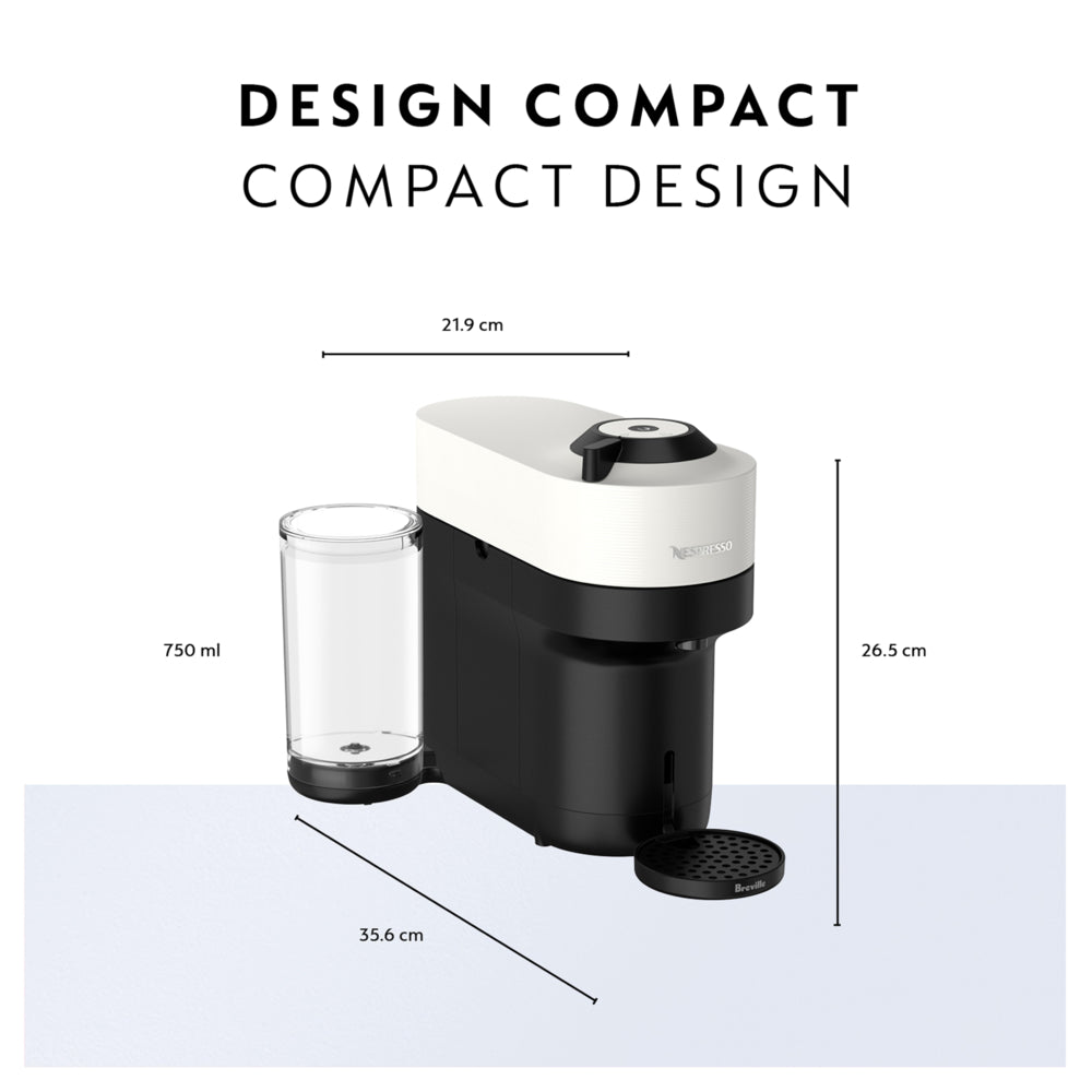Nespresso Vertuo Pop+ Coffee Pod Machine by Breville - Coconut