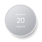 Google Nest Thermostat - Snow-2.4" QVGA IPS liquid crystal display (240 x 320 pixels) with digital brightness enhancement film and mirrored glass lens