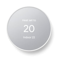 Google Nest Thermostat - Snow-2.4" QVGA IPS liquid crystal display (240 x 320 pixels) with digital brightness enhancement film and mirrored glass lens