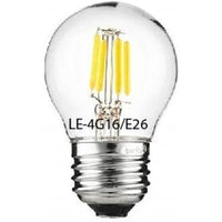 Northern Stars LED Light Bulb LE-4G16/30/CL 3000K 120V 4W E12 450 LM Clear 40W Filament - 2 Pack-Filament