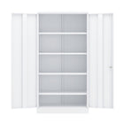 Ceha BDM-180 Flat-Pack Metal Storage Cabinet with Adjustable Shelves - White-Adjustable shelves to accommodate a variety of items