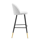 Modway Cordial Fabric Bar Stools - White - Set of 2-Bar Stool Weight Capacity: 300 lb