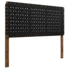 Modway Sparta Weave Vegan Leather Queen Headboard - Walnut Black-Queen Size Headboard Only