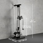 Soozier Wall Mount Cable Station with 15 Positions Adjustable Dual Pulleys-Come with adaptors, compatible with both 1" (2.5cm) opening weight plates 