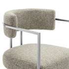 Modway Huron Curved Back Fabric and Metal Counter Stool - Silver Wheat-8