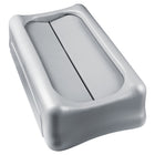Rubbermaid Slim Jim Lid with Venting Channels - Grey-Great for presorting recyclable waste