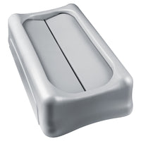 Rubbermaid Slim Jim Lid with Venting Channels - Grey-Great for presorting recyclable waste