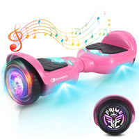 Gyrocopters PRIME Hoverboard for Kids - 15 km/h Speed ​​ - 300 W - 6.5" - LED Wheels - Bluetooth Speaker - Pink-UL2272 certified All-terrain Hoverboard