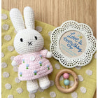 Just Dutch Miffy Handmade Bunny Plush Toy - Pink Tulip Dress-Designed as a safe and durable collectible or decorative accent suitable for fans of all ages