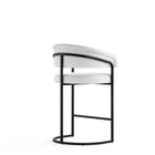 Manhattan Comfort Augusta 22.8" Modern Leatherette Upholstered Counter Stool - White - 3 Pack-Delivered to you Fully Assembled! No Assembly Required