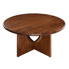 Modway Rivian Round 34" Coffee Table - Walnut-Round Coffee Table