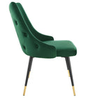Modway Adorn Tufted Performance Velvet Dining Side Chair - Green-Dense Foam Padding