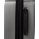 Bugatti Monaco 30.5" Hardside Check-in Luggage - Vegan Leather Trim -  Grey-Lined interior with dividing panel, practical
pocket and tightening straps to keep content
organized and in place