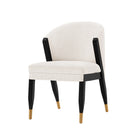 Manhattan Comfort Ola 21.46" Modern Chenille Upholstered Dining Chair - Cream - Set of 2-10