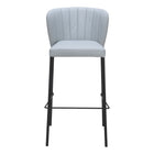 Zuo Linz Barstool - Grey - Set of 2-Stackable for space saving storage