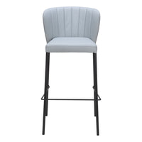Zuo Linz Barstool - Grey - Set of 2-Stackable for space saving storage