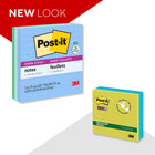 Post-it Super Sticky Recycled Notes - Oasis Collection - 4" x 4" - Lined - 3 Pack-Post-it Super Sticky Notes stick and re-stick so your thoughts get noticed