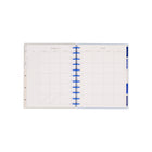 The Happy Planner 2026–2027 Big Disc Bound Dated Planner - 11-1/2" x 10-1/4" - Cottage Blues-Features elegant covers and tabbed monthly dividers with cozy cottage-inspired designs in calming shades of blue