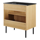 Modway Chaucer 30" Bathroom Vanity - Oak/Black-Assembly Required