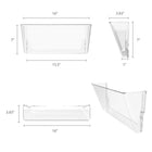 Storex Unbreakable Wall Pocket Legal - Clear-10