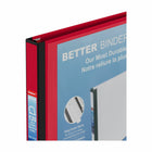 Staples Better Binder - 1/2" - Red-D-rings close tightly to allow pages to turn easily
