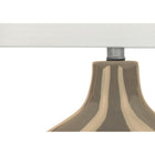 Monarch Specialties 25" H Contemporary Table Lamp - Brown Ceramic / Ivory / Cream Shade-Made with quality materials, this fashionable table lamp is backed by a 2 year limited warranty against any defects for your confidence