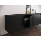 Nexera Slim 72" TV Stand With 4-Doors - Black-6