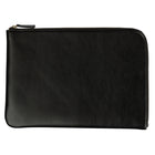 Gry Mattr Vegan Leather Laptop Sleeve - Black-Sleek laptop sleeve made with smooth-finish vegan leather