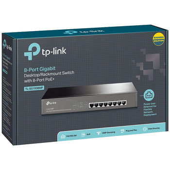 TP-Link TL-SG1008MP 8-Port Gigabit Desktop/Rackmount Switch with 8