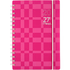 Mead 2027 Small Weekly/ Monthly Planner - 8-1/2" x 6" - Colour Pop Fuchsia - Bilingual-15 months: October 2026 - December 2027 + 3 monthly spreads for January, February and March 2028