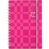 Mead 2027 Small Weekly/ Monthly Planner - 8-1/2" x 6" - Colour Pop Fuchsia - Bilingual-15 months: October 2026 - December 2027 + 3 monthly spreads for January, February and March 2028
