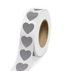 JAM Paper Standard Label Rolls - Heart Shaped - 2 x 2 - Silver Matte Foil - 125 Labels/Roll-Colour: Durable Silver Matte Foil | Make your mail stand out with colourful shipping address labels.